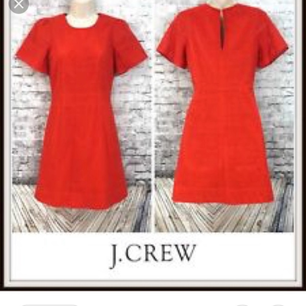 J. Crew sz6 orange eyelet flutter sleeve dress